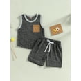thumbnail image 2 of Coduop Baby Boys Summer Outfit Set Sleeveless Vest Top and Shorts 2pcs Clothes Set,Two Piece, 2 of 8