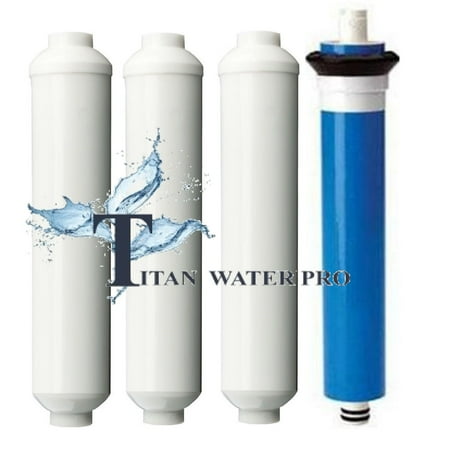 Reverse Osmosis RO Filters & RO Membrane 150 GPD 4 PC Set Mini RO Water Filters