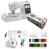 Sewing starter kit including 26 Gutermann sewing thread 100m spools and a Brother sewing machine. Sewing kit for adults with sewing thread and Brother PE550D 4 x 4 Embroidery Machine