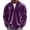 Purple, variant on Qualvora Mens Velour Quarter Zip Pullover, Long Sleeve Stand Collar Sweatshirt with Metal Zipper, Loose Fit Solid Color Top, Fall Winter Party Night Out Wear for Men
