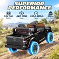 thumbnail image 5 of Funcid 24V Ride on Toys, Licensed Ford Maverick Lariat 4WD Ride on Cars with Remote Control for Kids 3-5 Aged, Single Seater Electric Car Pickup Truck with Bluetooth, Music & Large Trunk, Black, 5 of 8