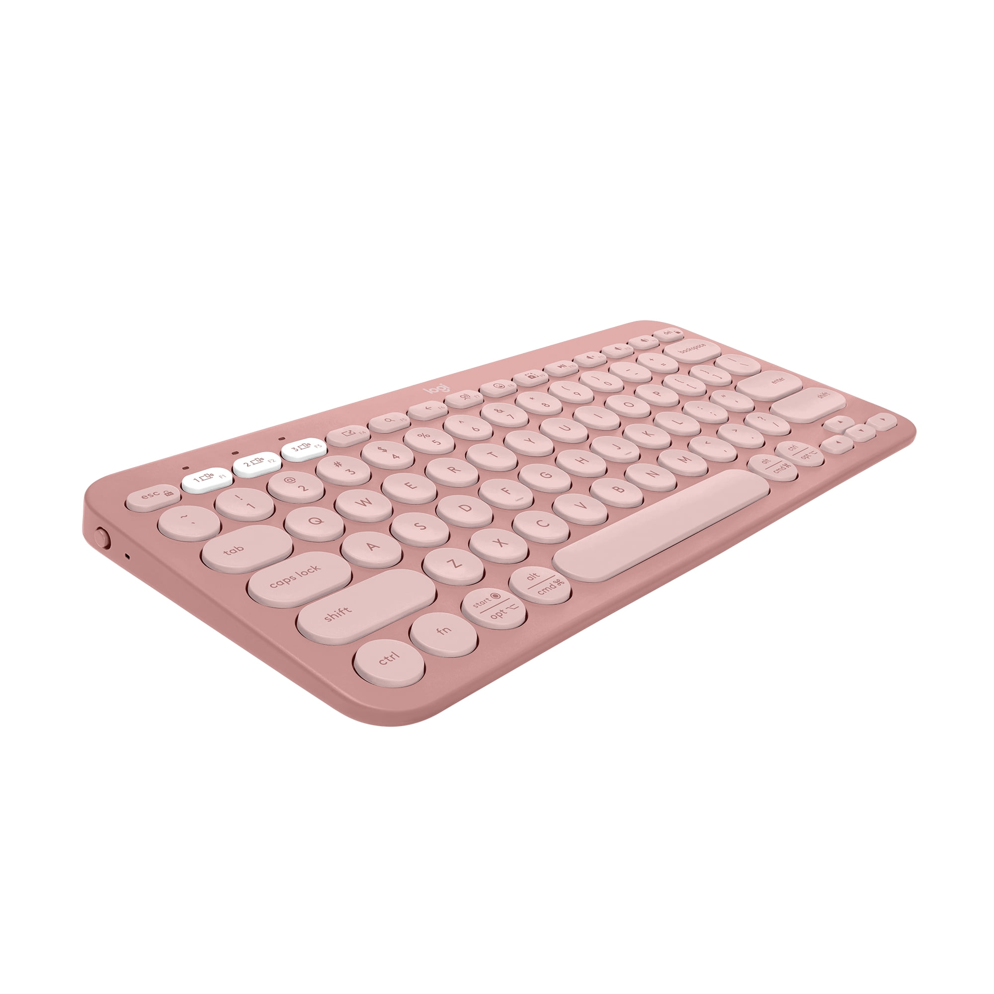 Logitech Pebble Keys 2 K380s Multi-Device Bluetooth Wireless Keyboard with Customizable Shortcuts Slim and Portable Tonal Rose