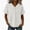 White, variant on LEKWK Linen Tops for Women Short Sleeve Button V Neck Casual Shirts Lightweight Loose Fit Solid Summer Tops Fashion Beach Vacation Daily Outfits