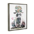 thumbnail image 3 of Raccoon Pink Blossom Hat Animals & Insects Graphic Art Luster Gray Framed Art Print Wall Art, 3 of 6