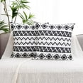 thumbnail image 4 of Black and White Aztec Western Boho Throw Pillow Covers 18x18 Set of 2, Black Boho Pillows Decorative Throw Pillows 18 x 18, Black Western Boho Decor for Couch Sofa Bed, 4 of 6