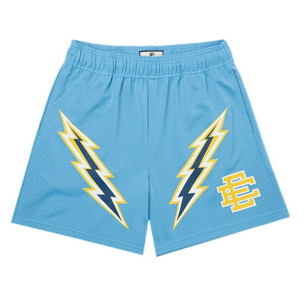 Pantalones cortos de deporte para hombre, shorts masculinos de estilo casual, con diseño de la ciudad de Nueva YORK y el SKYLINE de la EE. UU., de malla para entrenamiento de verano