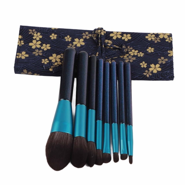 Pinceles para sombra de ojos BuyWeekMX 8 brochas de maquillaje madera