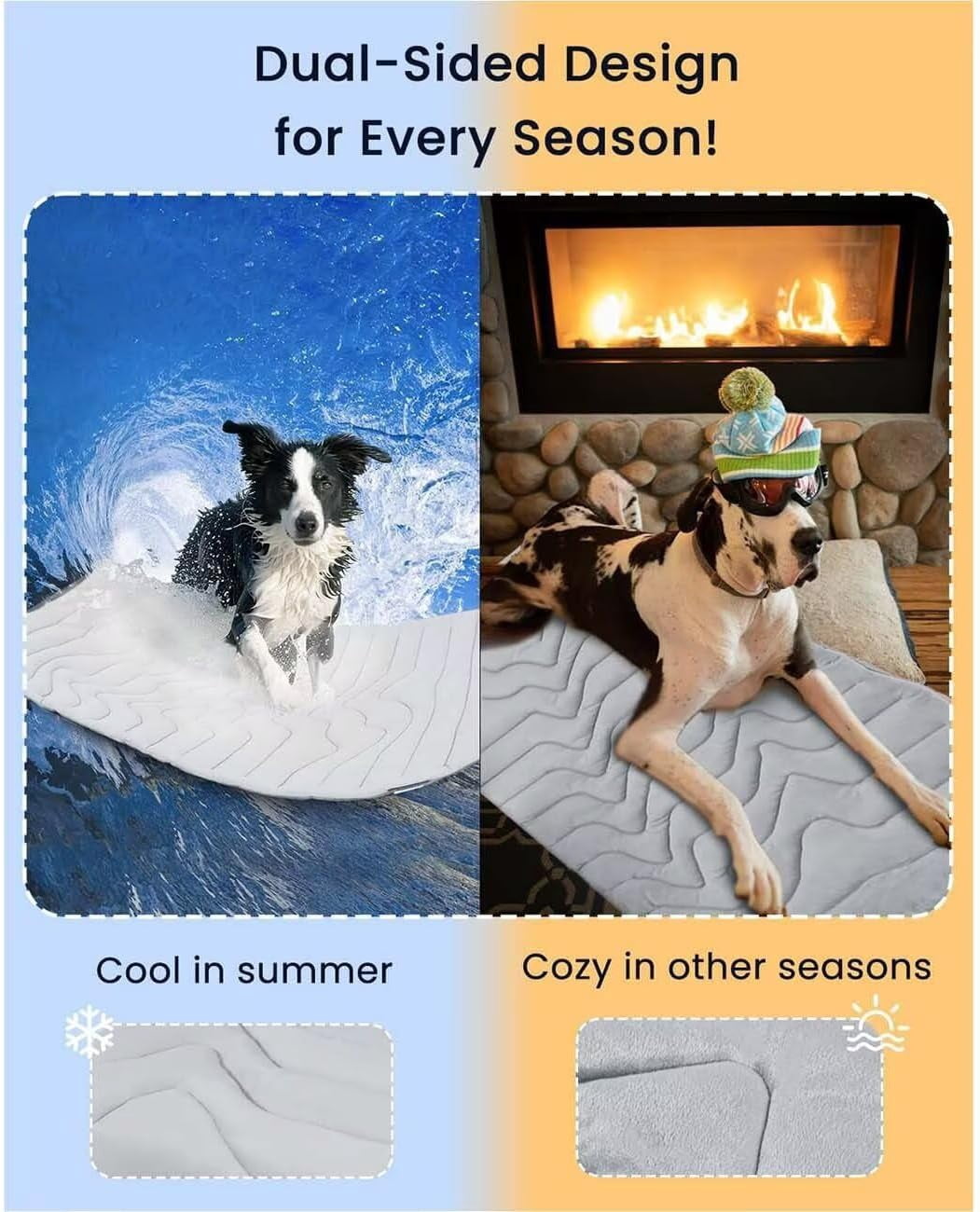 Kobolaf Dog Cooling Mat – Instant Self-Cooling Pet Pad, Foldable & Travel-Friendly, Durable Chew-Resistant Cooling Bed for Dogs & Cats