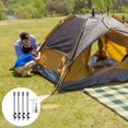 thumbnail image 3 of Ettsollp 4Pcs Spiral Ground Anchors Heavy Duty Trampoline Anchors Anti-rust Coating Stable Fixation Tent Stakes with 14mm Drill Socket for Swings Sheds Tents Gazebos, 3 of 7