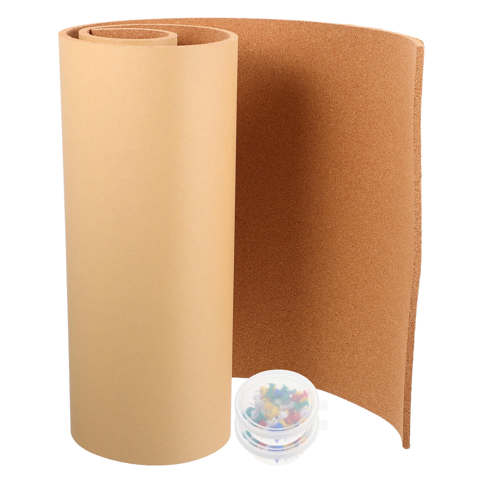 BESTOYARD 1Set Light Brown Cork Message Board for Home Photo Display and Wall Bulletin with Self Adhesive Design