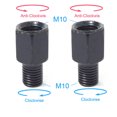 thumbnail image 1 of Suitable for Par de adaptadores negros for espejos retrovisores de motocicleta M10, 10 mm, M8, 8 mm, con perno de conversión, rosca derecha/izquierda en sentido horario/antihorario., 1 of 7