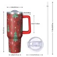 thumbnail image 2 of Red Christmas Tree Pattern Tumbler with Handle and Lid,40oz Double Wall Vacuum Insulated Tumbler,Cups Gift for Women and Men, 2 of 7