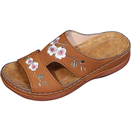 

Cute House Slippers for Women Comfy Anti-Slip Womens Flip Flops Vintage Large Size for Women Summer Wedding