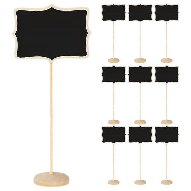 10Pcs Mini Chalkboard Signs with Stand Small Blackboards Reserved Signs Message Boards