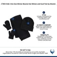 thumbnail image 4 of CTM Kids' One Size Winter Beanie Hat Mitten and Scarf Set by Wootie, 4 of 4
