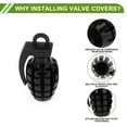 thumbnail image 6 of Unique Bargains 4 Pcs Tire Valve Stem Caps Decorative Grenade Shape Tyre Valve Dust Covers Aluminum Alloy Plastic  Black 36.5mm, 6 of 7