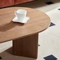 thumbnail image 2 of Compact 39.37 Inch Walnut Table / For Small Living Areas / Stable Pedestal Design, 2 of 4