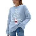thumbnail image 1 of RXMEKW Chandail de Noël pour Femmes, Haut Décontracté à Manches Longues et Col Rond Uni pour Fêtes et Tenue Saisonnière, 1 of 6