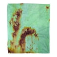 thumbnail image 1 of NUDECOR Throw Blanket Warm Cozy Print Flannel Blue Abstract Rust Spots on Metal Green Paint Chipped Comfortable Soft for Bed Sofa and Couch 58x80 Inches, 1 of 1