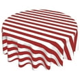 thumbnail image 4 of Cotton 2 Inch Wide Stripes Round Tablecloth for Wedding/Bridal Shower, Birthdays, Special Events, 4 of 5