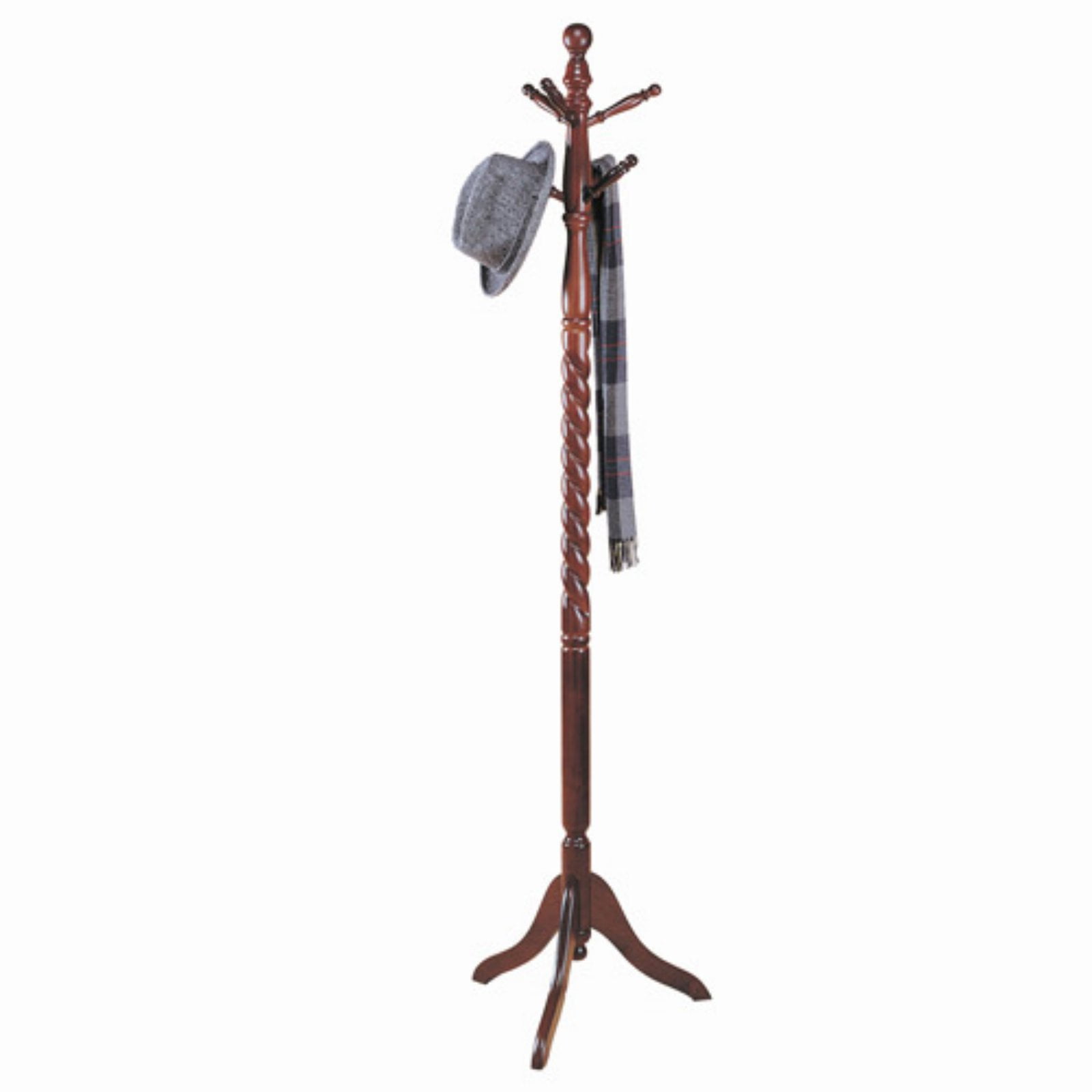 Powell Wooden Heirloom Cherry Standing Coat Rack