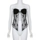 thumbnail image 5 of Camisolas de encaje transparentes con abertura y estampado sexy para mujer, tops cortos irregulares transparentes sin tirantes con lazo, camisolas para fiestas en clubes nocturnos, 5 of 6