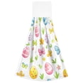 thumbnail image 7 of Yayeee Kitchen Hanging Hand Towels Set of 2 with Loop Bathroom Absorbent Tie Towel, Colorful Easter Eggs, 7 of 7