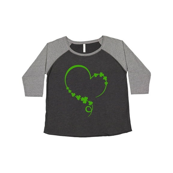 Inktastic St. Patrick's Day Shamrock Heart Women's Plus Size T-Shirt