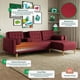 thumbnail image 3 of Sala Modular Reversible Makora Tyson Con Memory Foam, Color Rojo, Lino Respaldo Reclinable De 3 posiciones., 3 of 10