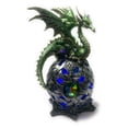 thumbnail image 2 of Ain’t It Nice Dragon Statue On Light Up LED Orb Cycling Through Many Vibrant Colors Collectible Dragon Figurine Fantasy Décor, Green 4(L) X 4(W) X 8(H) inches (Batteries Included), 2 of 6