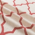 thumbnail image 2 of Curtainking Kitchen Valance Curtain Farmhouse Moroccan Tile Print Flax Linen Blend Small Window Curtains 16 inch 1 Panel Rod Pocket Terra Red on Beige, 2 of 7