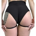 thumbnail image 5 of Sherrylily Women High Waist Yoga Shorts with Garters Booty Cheeky Pants Gym Butt Lifting Sports Leggings, 5 of 5