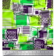 thumbnail image 1 of Soimoi Green polyester Crepe Fabric Geometric Abstract Printed Craft Fabric by the Yard 52 Inch Wide, 1 of 3