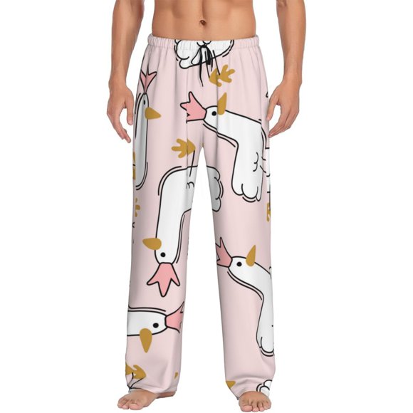 Easygdp Goose Queen for Men's Pajama Pant, Sleep Elastic Waistband Lounge Pants -Small