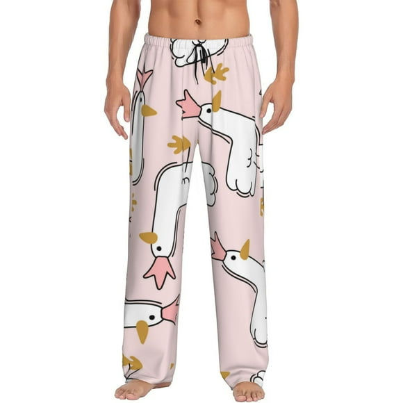 Easygdp Goose Queen for Men's Pajama Pant, Sleep Elastic Waistband Lounge Pants -Small