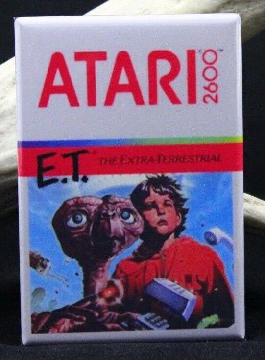 E.T Classic Video Game! Locker Magnet Atari 2600 Game Box 2" X 3" Fridge 