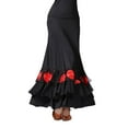 thumbnail image 4 of Falda larga de hada para danza del vientre, para bailes de salón, tango y flamenco. rojo, 4 of 9