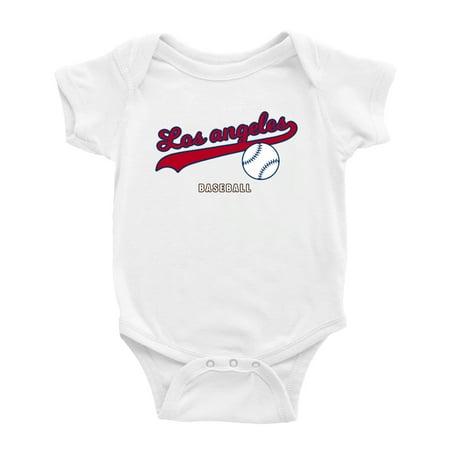 

Cute Los Angeles Baby Bodysuits Baseball Fan Baby Jersey Clothes for Boys Girls (White 0-3 Months)