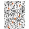 thumbnail image 3 of Halloween Bathroom Shower Curtains with 12 Hooks Polyester Waterproof Shower Curtain for Stalls and Bathtubs Black Net Classic Spiders Gingham Orange Decorative Bathroom Privacy Curtain 36x72 Inches, 3 of 3