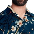 thumbnail image 5 of Tree Men's Casual Spread Collar Hawaiian Short Sleeve Button Down Summer Beach Tops, 5 of 6