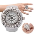 thumbnail image 1 of Reloj de Anillo, Reloj de Anillo de Cuarzo para Dado, Relaj Con Anillo de Dedo, Decoración de Diamantes de Imitaciónrantes, Relaj de Anillo de Cuarzo, Anillo de Relaj para, 1 of 7