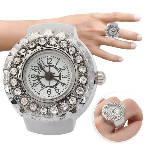 Reloj de Anillo, Reloj de Anillo de Cuarzo para Dado, Relaj Con Anillo de Dedo, Decoración de Diamantes de Imitaciónrantes, Relaj de Anillo de Cuarzo, Anillo de Relaj para