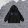 thumbnail image 2 of Otqutp Kids Letter Print Zip-Up Hoodie Sweatshirt Y2k Graphic Long Sleeve Streetwear Jacket Cotton Oversized Preppy Clothes, 2 of 8