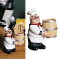 thumbnail image 3 of facefd Cartoon Chef Statue Sculpture Cook Restaurant Coffee Art Chef, 3 of 7