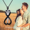 thumbnail image 3 of Couple Hug Necklace Sterling Silver Anniversary Pendant Couple Jewelry Anniversary Valentines Day Birthday Gifts for Her Women Men, 3 of 6