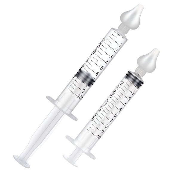 XIRQI 2PCS Portable Baby Nasal Irrigator Syringe Nose Cleaner Needle Tube Silicone Nasal Aspirator