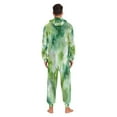 thumbnail image 7 of 1 Piece Adult Onesie Pajamas Cozy & Loose-Fit Sleepsuit Loungewear with Pockets Green Tie-dye Flowers Large, 7 of 7