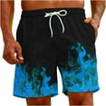 thumbnail image 5 of Mens Beach Shorts Casual,Men's Swim Trunks Quick Dry 3D Flame Printed Beach Board Shorts with Pockets Cool Mesh Lining Bathing Suits, 5 of 9