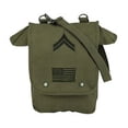 thumbnail image 2 of Rothco 10254 Canvas Map Case Shoulder Bag with Military Patches, Olive Drab, 2 of 2