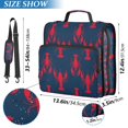 thumbnail image 2 of FORMRS Zipper Binder with Shoulder Strap 2-inch Ring 500 Sheet Capacity File Bag, Blue Lobster Pattern, 2 of 5